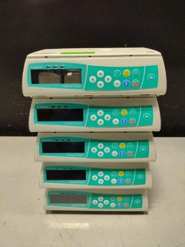 LOT OF (5) BRAUN INFUSOMAT SPACE INFUSION PUMPS