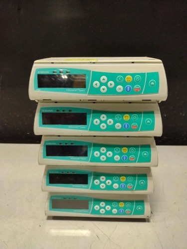 LOT OF (5) BRAUN INFUSOMAT SPACE INFUSION PUMPS