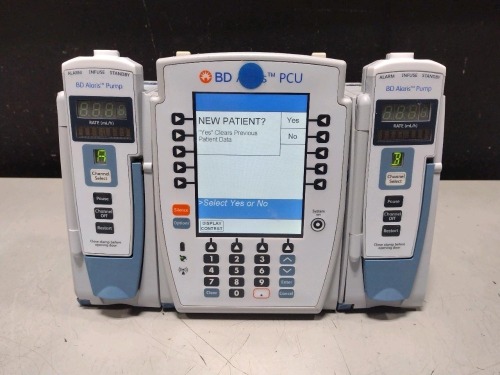 ALARIS PCU 8015 SERIES INFUSION PUMP WITH 8100 SERIES MODULES