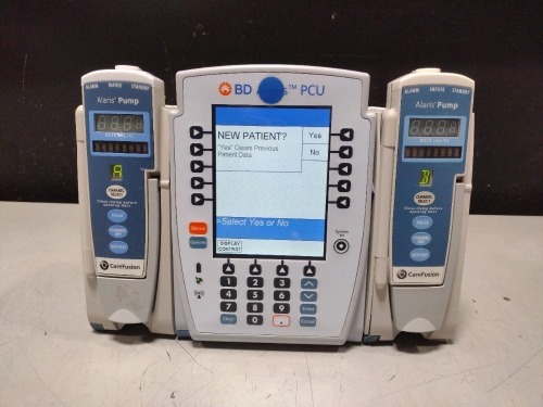 ALARIS PCU 8015 SERIES INFUSION PUMP WITH 8100 SERIES MODULES
