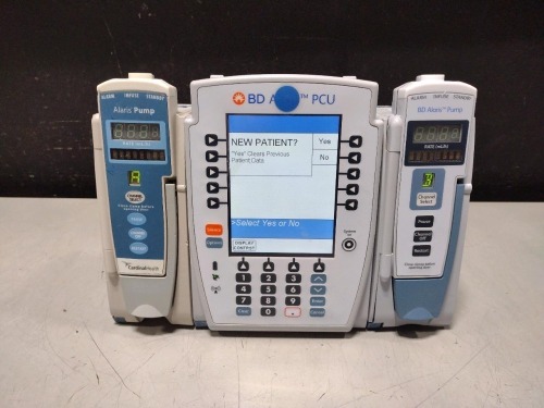 ALARIS PCU 8015 SERIES INFUSION PUMP WITH 8100 SERIES MODULES
