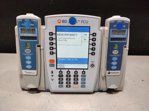ALARIS PCU 8015 SERIES INFUSION PUMP WITH 8100 SERIES MODULES