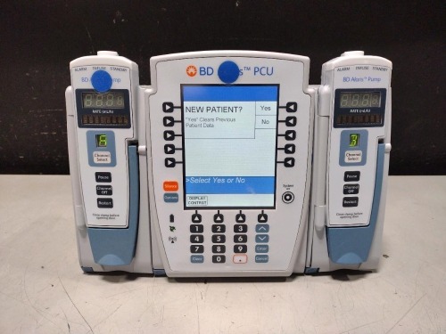 ALARIS PCU 8015 SERIES INFUSION PUMP WITH 8100 SERIES MODULES