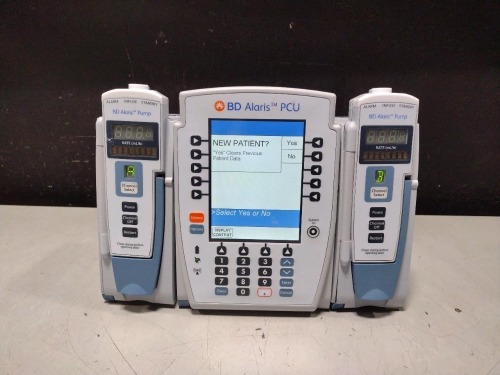 ALARIS PCU 8015 SERIES INFUSION PUMP WITH 8100 SERIES MODULES