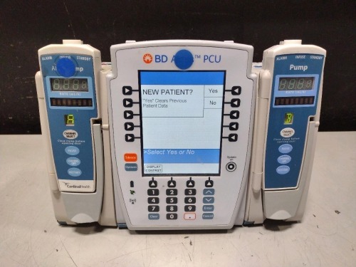 ALARIS PCU 8015 SERIES INFUSION PUMP WITH 8100 SERIES MODULES