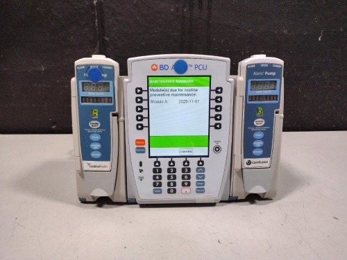 ALARIS PCU 8015 SERIES INFUSION PUMP WITH 8100 SERIES MODULES