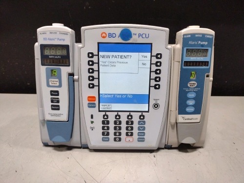ALARIS PCU 8015 SERIES INFUSION PUMP WITH 8100 SERIES MODULES