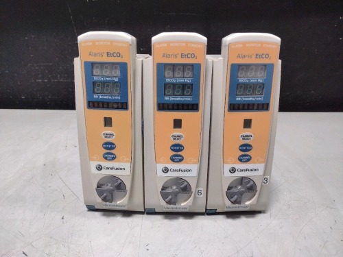 CAREFUSION ALARIS 8300 ETCO2 PUMP MODULE, LOT OF 3