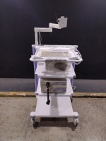 OLYMPUS ENDOSCOPY SYSTEM TO INLCUDE EVIS EXERA CV-160 VIDEO PROCESSOR WITH MAJ-843 PIGTAIL, CLV-160 LIGHT SOURCE ON CART