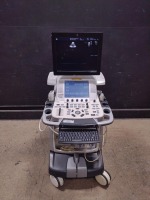 GE VIVID E9 ULTRASOUND MACHINE WITH 2 PROBES (4V-D, M5SC-D) (SERIAL# VE99017) (DOM: 2015.01)