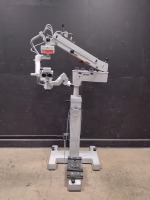 CARL ZEISS OPMI CS-XY SURGICAL MICROSCOPE TO INCLUDE DUAL MOUNT BINOCULARS WITH EYEPIECES (12,5X) BOTTOM LENSE & MULTI-FUNCTION FOOTSWITCH ON S4 STAND