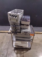 LOT OF EMPTY INSTRUMENT CASES & TRAYS (NO CART)