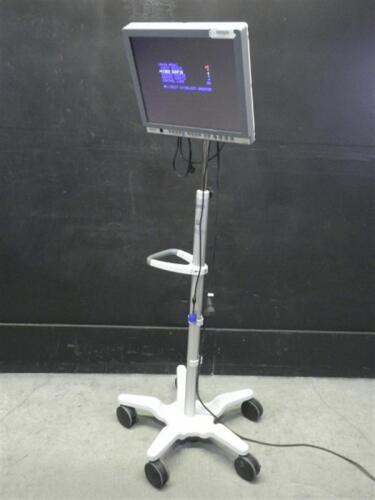 OLYMPUS OEV191H 19 INCH MONITOR ON ROLLING STAND