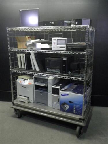 LOT OF COMPUTERS, PRINTER, MONITORS (NO CART)