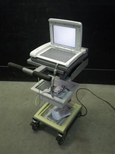 GE MAC 5000 ECG/EKG MACHINE ON ROLLING CART