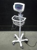 WELCH ALLYN 53SOO VITAL SIGNS MONITOR ON ROLLING STAND