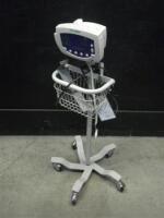 WELCH ALLYN 530T0 VITAL SIGNS MONITOR ON ROLLING STAND