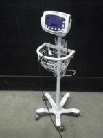 WELCH ALLYN 53000 PATIENT MONITOR ON ROLLING STAND