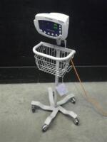 WELCH ALLYN 53NTP VITAL SIGNS MONITOR ON ROLLING STAND