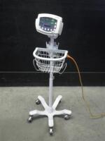 WELCH ALLYN 53NTO VITAL SIGNS MONITOR ON ROLLING STAND