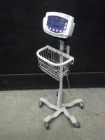 WELCH ALLYN 53NTO VITAL SIGNS MONITOR ON ROLLING STAND