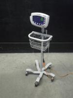 WELCH ALLYN 53NTP VITAL SIGNS MONITOR ON ROLLING STAND