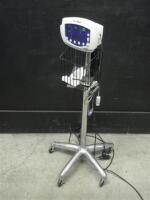 WELCH ALLYN 53N00 VITAL SIGNS MONITOR ON ROLLING STAND