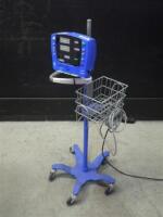 GE DINAMAP V100 CARESCAPE VITAL SIGNS MONITOR ON ROLLING STAND