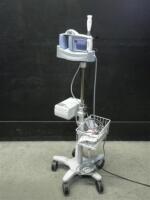 SONOSITE ILOOK 25 PORTABLE ULTRASOUND SYSTEM WITH 1 PROBE AND PRINTER ON ROLLING STAND