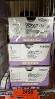 ETHICON VICRYL PLUS LOT OF 3 SUTURE BOXES (NEW)