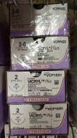 ETHICON VICRYL PLUS LOT OF 4 SUTURE BOXES (NEW)