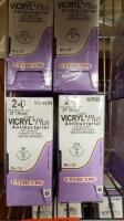 ETHICON VICRYL PLUS LOT OF 4 SUTURE BOXES (NEW)