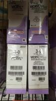 ETHICON VICRYL PLUS LOT OF 4 SUTURE BOXES (NEW)