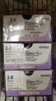 ETHICON VICRYL PLUS LOT OF 3 SUTURE BOXES (NEW)