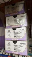 ETHICON VICRYL PLUS LOT OF 4 SUTURE BOXES (NEW)