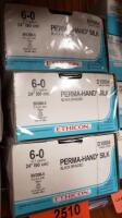 ETHICON PERMA-HAND SILK LOT OF 3 SUTURE BOXES (NEW)