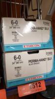 ETHICON PERMA-HAND SILK LOT OF 2 SUTURE BOXES (NEW)