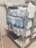 CONTENTS OF RACK TO INCLUDE: KNEE ARTHROSCOPY/SOULDER PACKS/TRACTION SLINGS