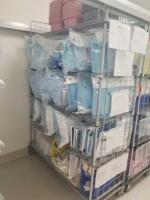 CONTENTS OF RACK TO INCLUDE: PODIATRY PACK/LAPAROTOMY PACKS/GYN PACKS