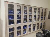 CONTENTS CABINETS TO INCLUDE: COVERS, DRAPES, GLOVES BANDAGING AND PREP TRAYS