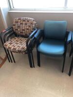 LOT OF 6 STACKING CHAIRS