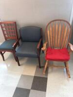 LOT OF 3 WOODEN CHAIRS