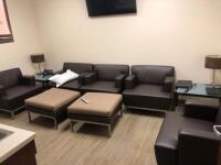 CONTENTS OF PHYSICIANS LOUNGE TO INCLUDE: LOUNGE SEATING, TABLES AND LAMPS