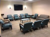 14 SEAT WAITING AREA FURNITURE WITH 4 SIDE TABLES AND LAMP