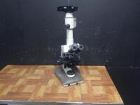 NIKON HFX-DX MICROSCOPE WITH 10X EYEPIECES, AND 3 OBJECTIVES: 10, 40, 100