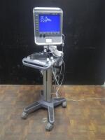 SONOSITE S-ICU PORTABLE ULTRASOUND WITH 2 PROBES: P21, HFL38X ON DOCKING STATION AND PRINTER