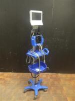 GE CARESCAPE V100 VITAL SIGN MONITOR ON ROLLING STAND