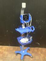 GE CARESCAPE V100 VITAL SIGN MONITOR ON ROLLING STAND