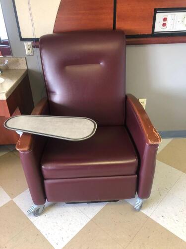 STRYKER MEDICAL PROSOURCE MAROON PATIENT RECLINER