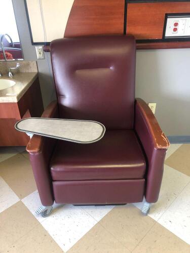 STRYKER MEDICAL PROSOURCE MAROON PATIENT RECLINER